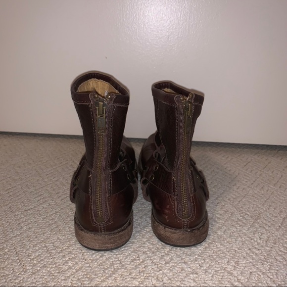 Frye Phillip Harness Boots | Dark Brown | Size 6.5 - Picture 5 of 6